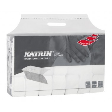 Papírové ručníky skládané Katrin Plus ZZ II.vrst.utěrky bílá buničina 100645